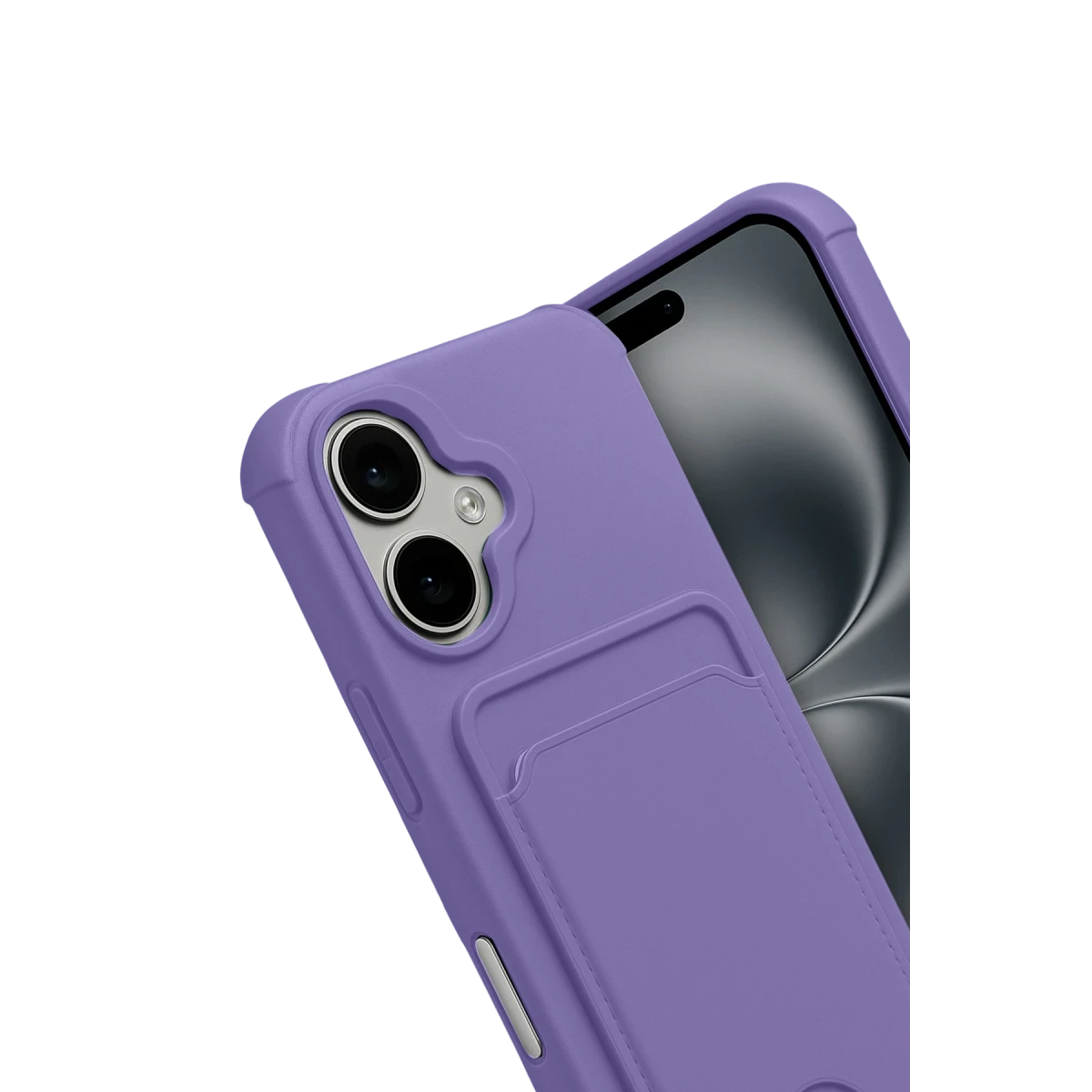 Apple iPhone 17 Kelvin Kartvizitli Silikon - Lila