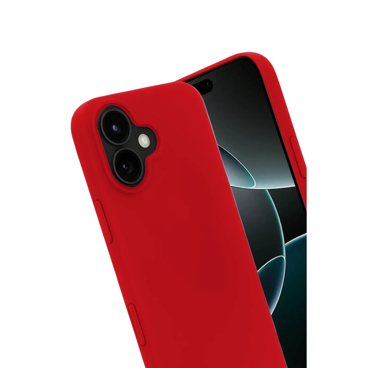 Apple iPhone 17 Nano içi Kadife Silikon - Kırmızı