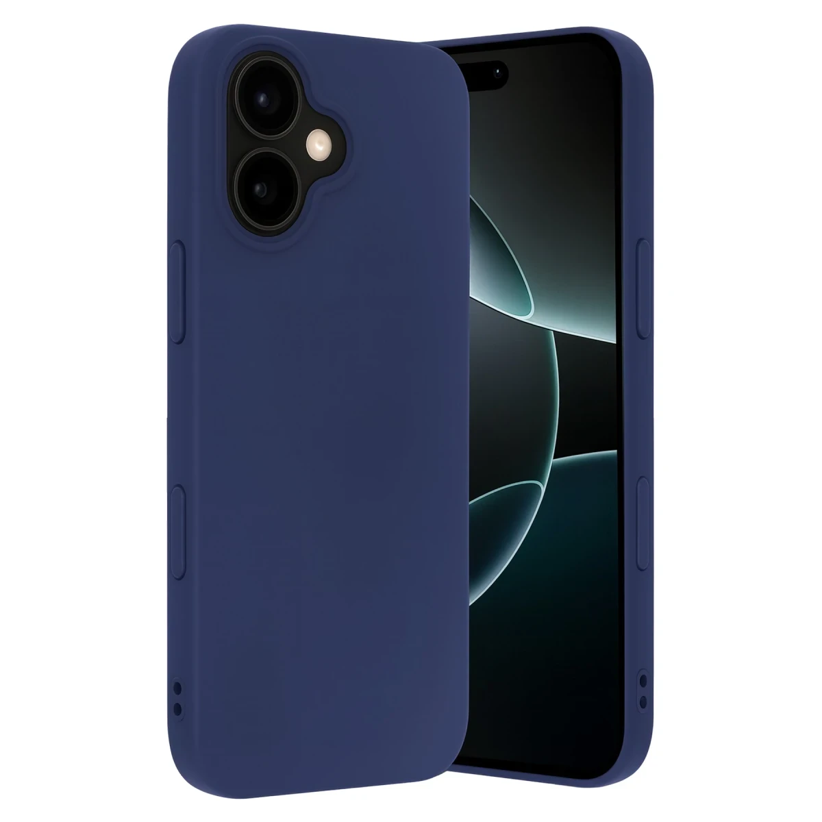 Apple iPhone 17 Nano içi Kadife Silikon - Lacivert