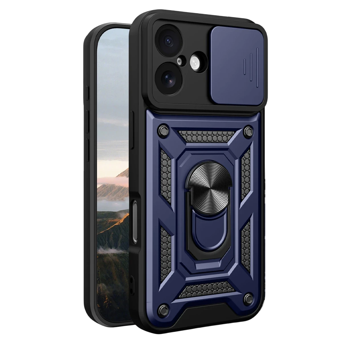 Apple iPhone 17 Pars Lens Yüzüklü Silikon - Lacivert