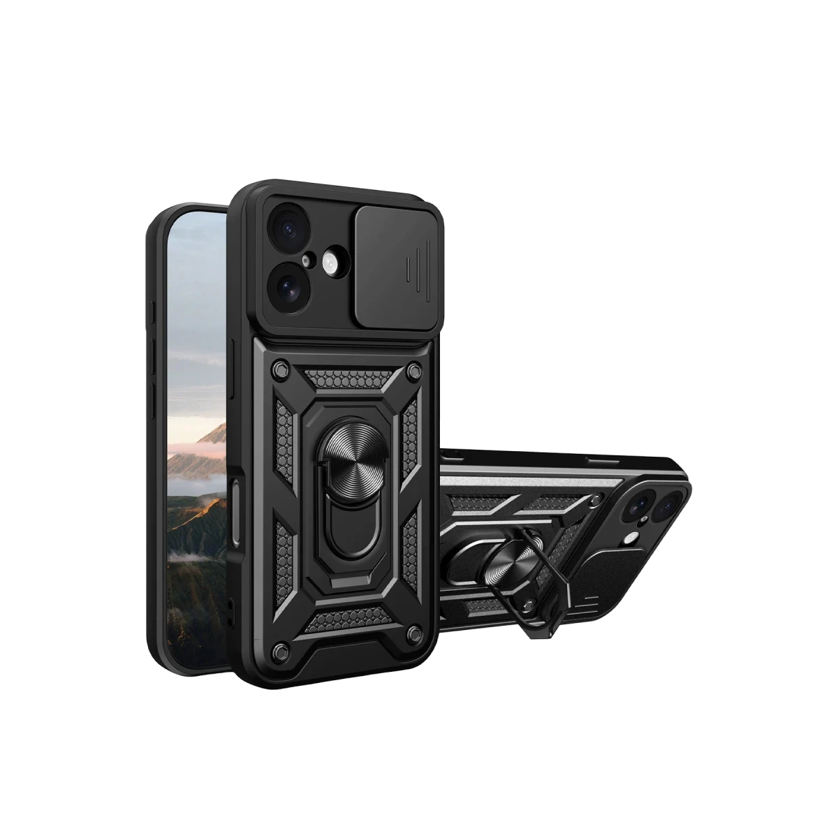 Apple iPhone 17 Pars Lens Yüzüklü Silikon - Siyah