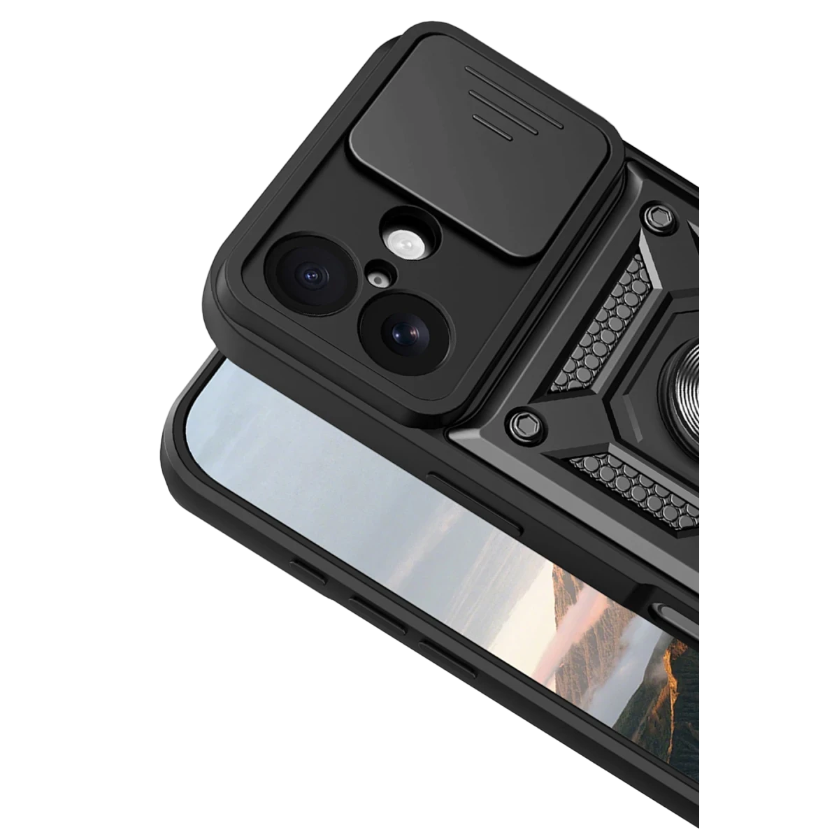 Apple iPhone 17 Pars Lens Yüzüklü Silikon - Siyah