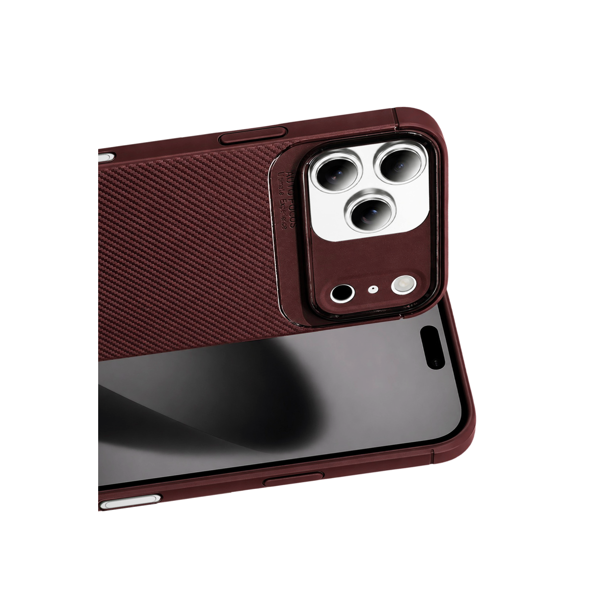 Apple iPhone 17 Pro Auto Focus Karbon Kapak - Bordo