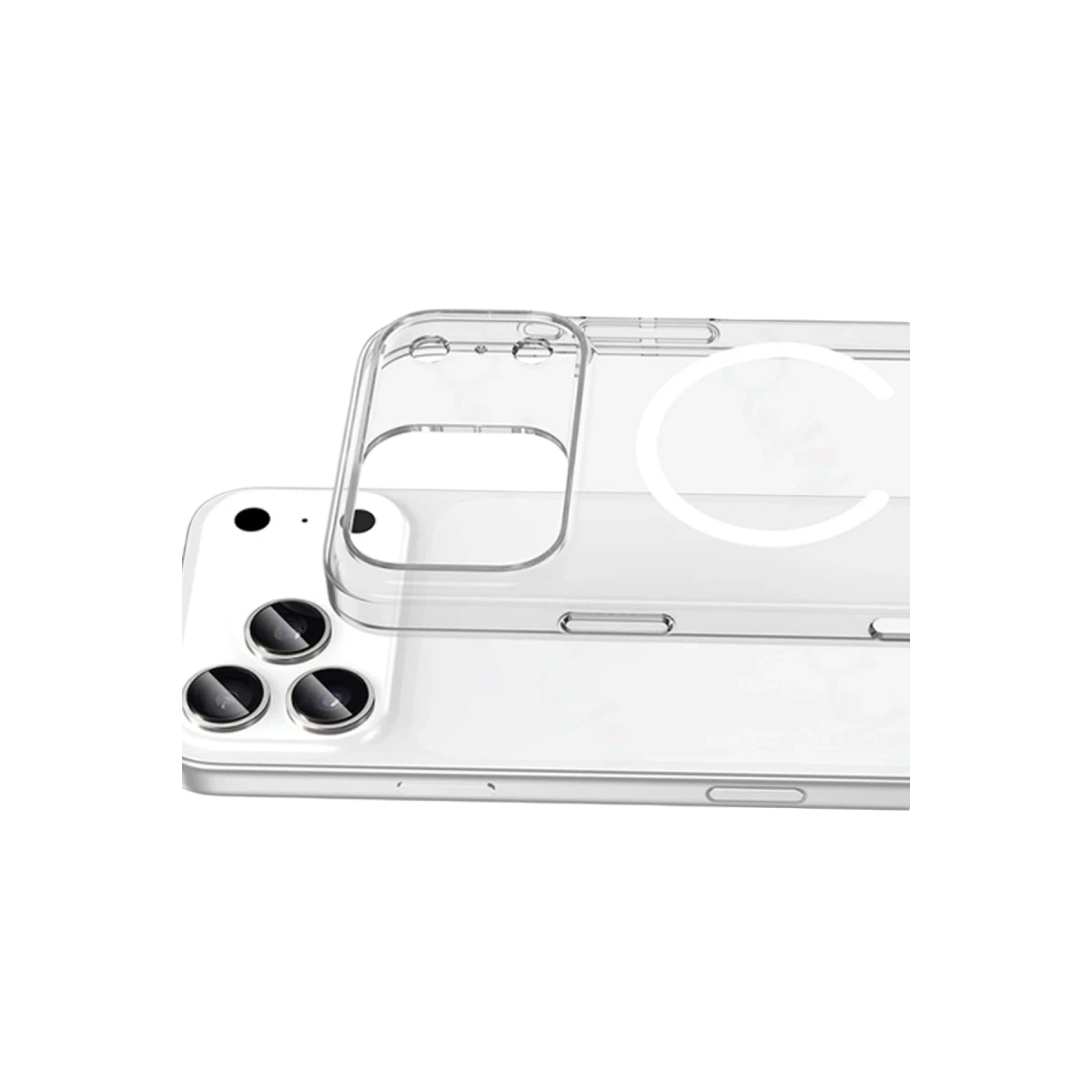 Apple iPhone 17 Pro Combo Sert Şeffaf Magsafe Kapak - Şeffaf