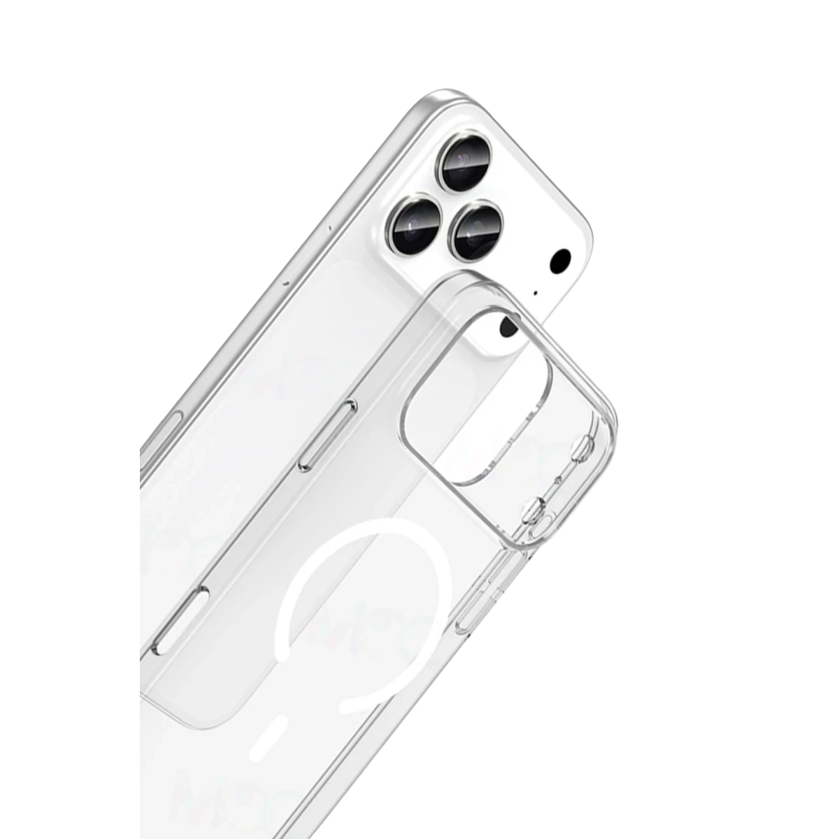 Apple iPhone 17 Pro Combo Sert Şeffaf Magsafe Kapak - Şeffaf
