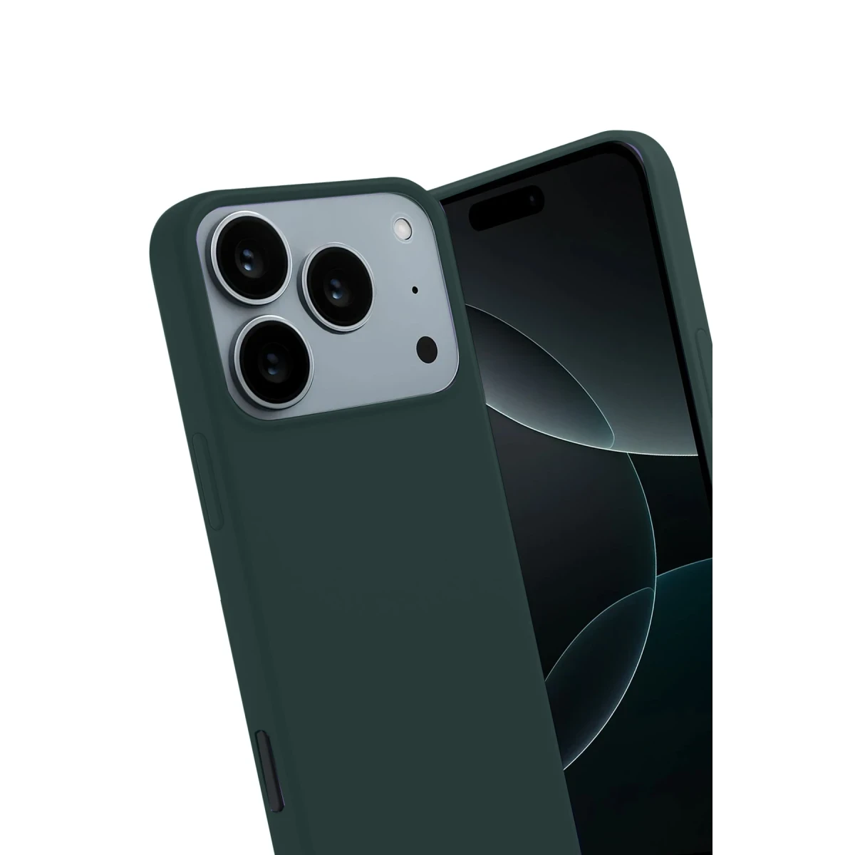 Apple iPhone 17 Pro First Silikon - Koyu Yeşil