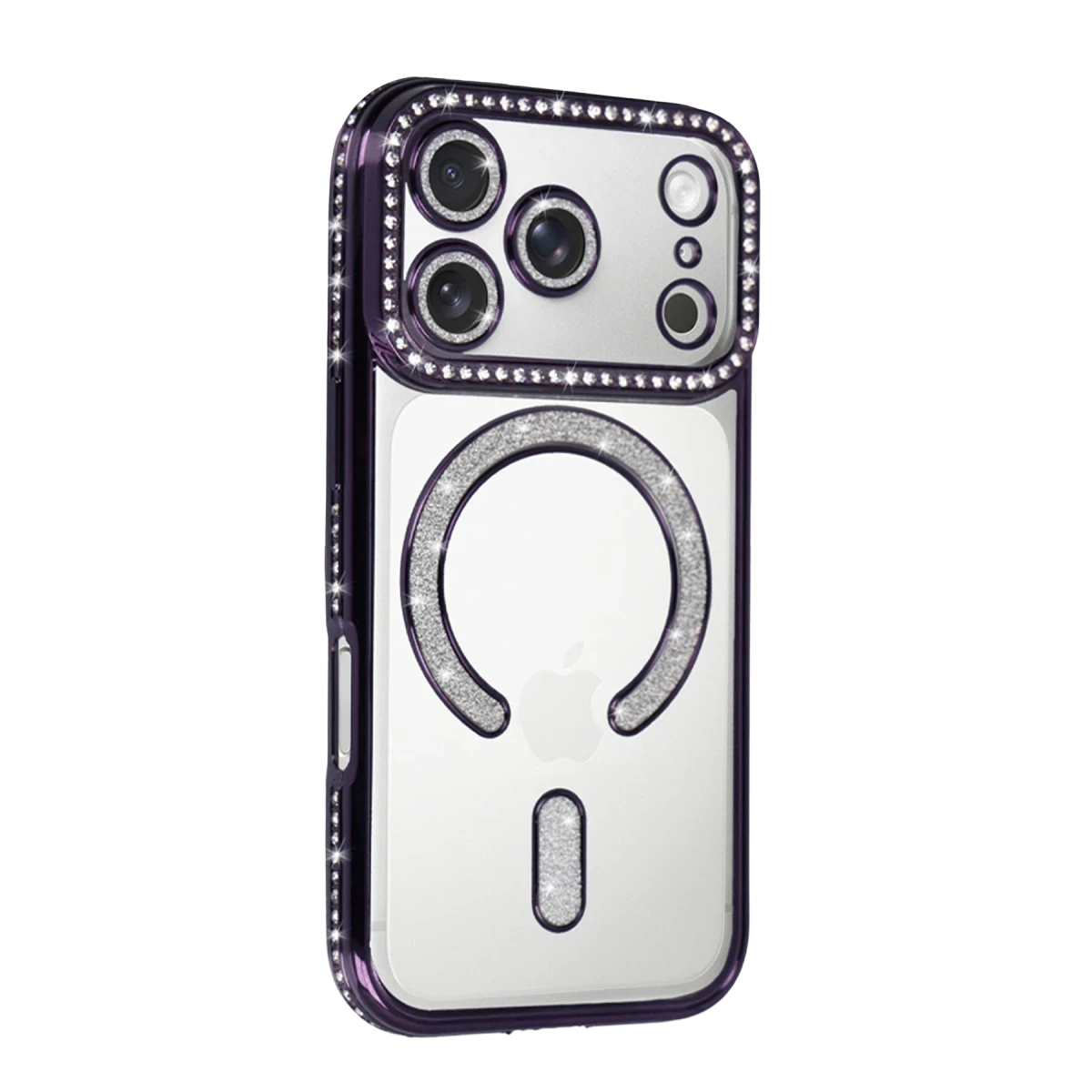 Apple iPhone 17 Pro Joke Simli Magneticsafe Kılıf - Derin Mor