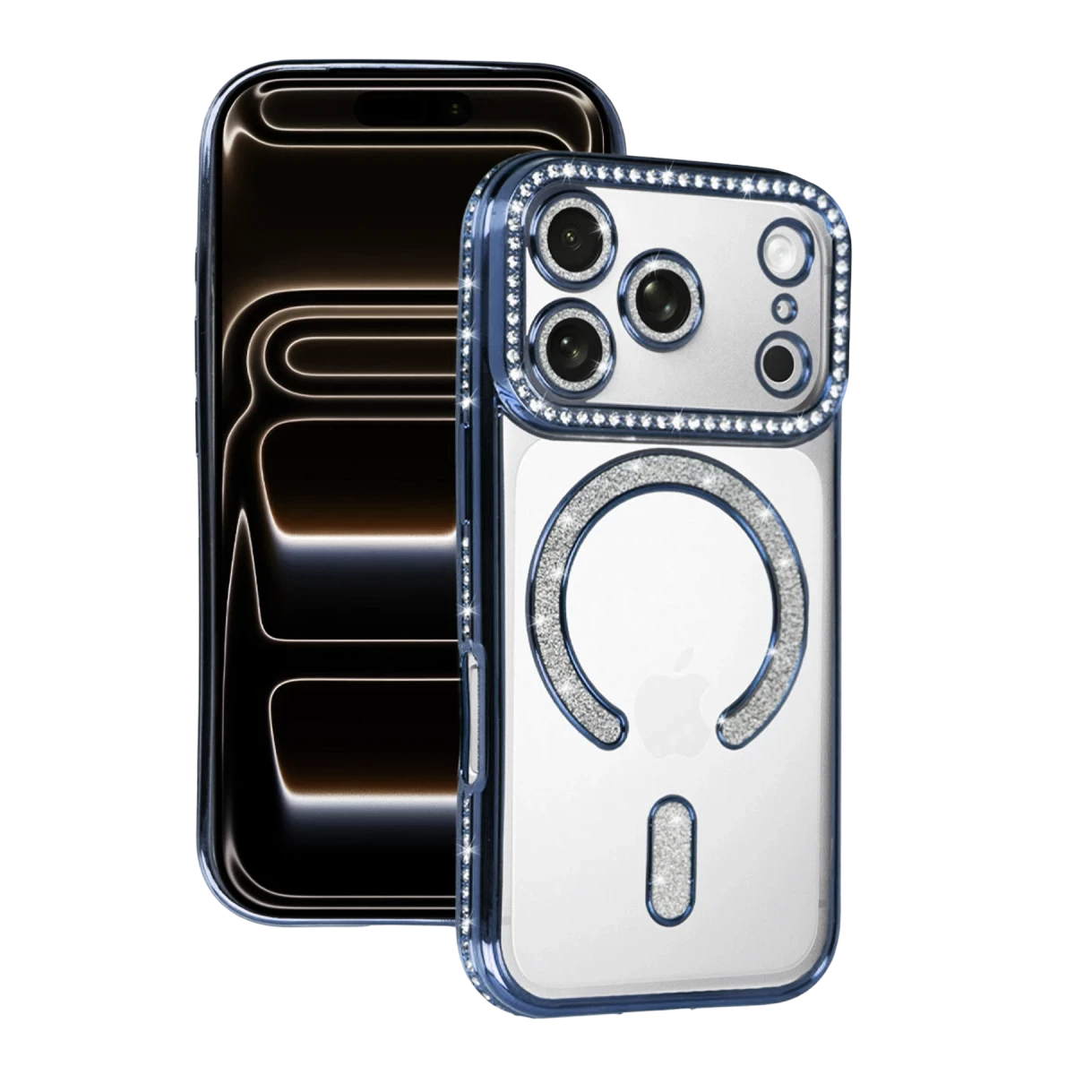 Apple iPhone 17 Pro Joke Simli Magneticsafe Kılıf - Mavi
