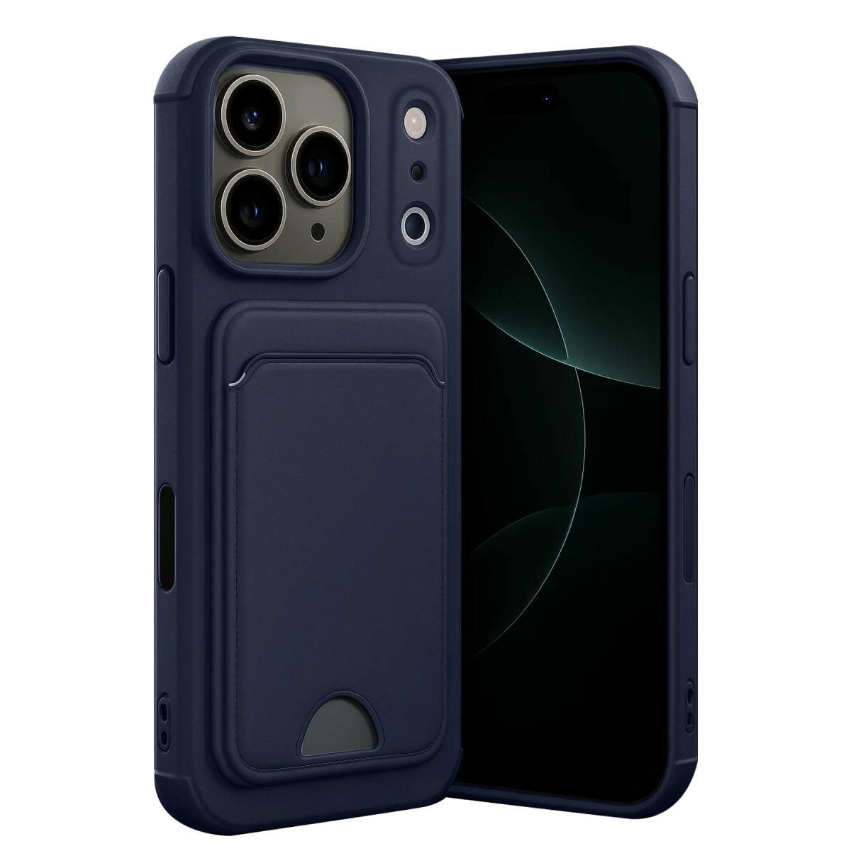 Apple iPhone 17 Pro Kelvin Kartvizitli Silikon - Lacivert