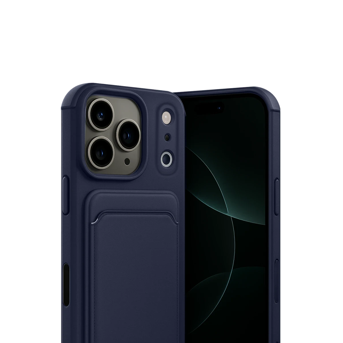 Apple iPhone 17 Pro Kelvin Kartvizitli Silikon - Lacivert