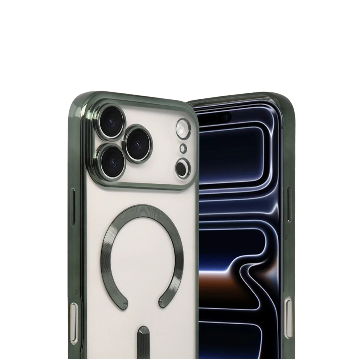 Apple iPhone 17 Pro Kross Magneticsafe Kapak - Koyu Yeşil