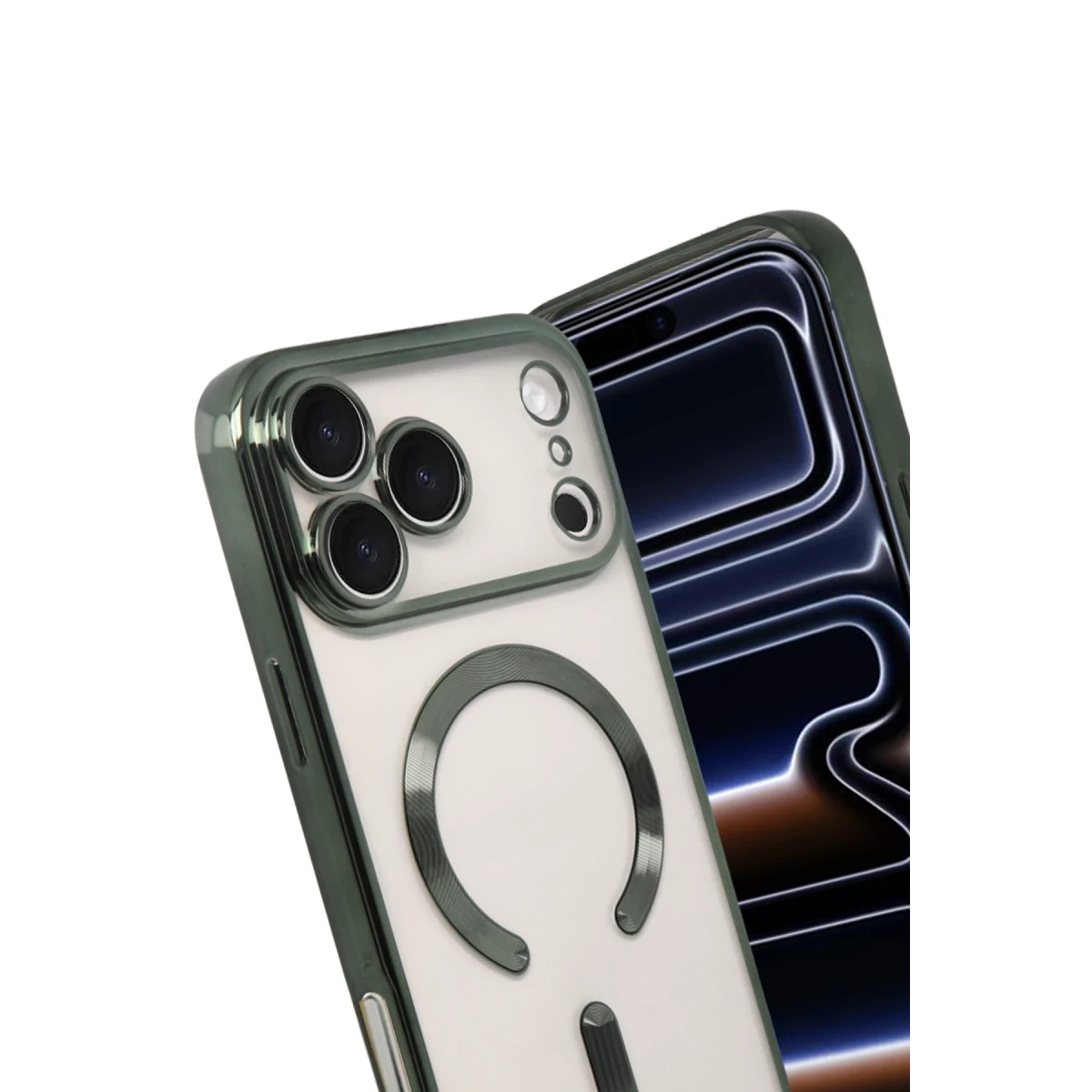 Apple iPhone 17 Pro Kross Magneticsafe Kapak - Koyu Yeşil