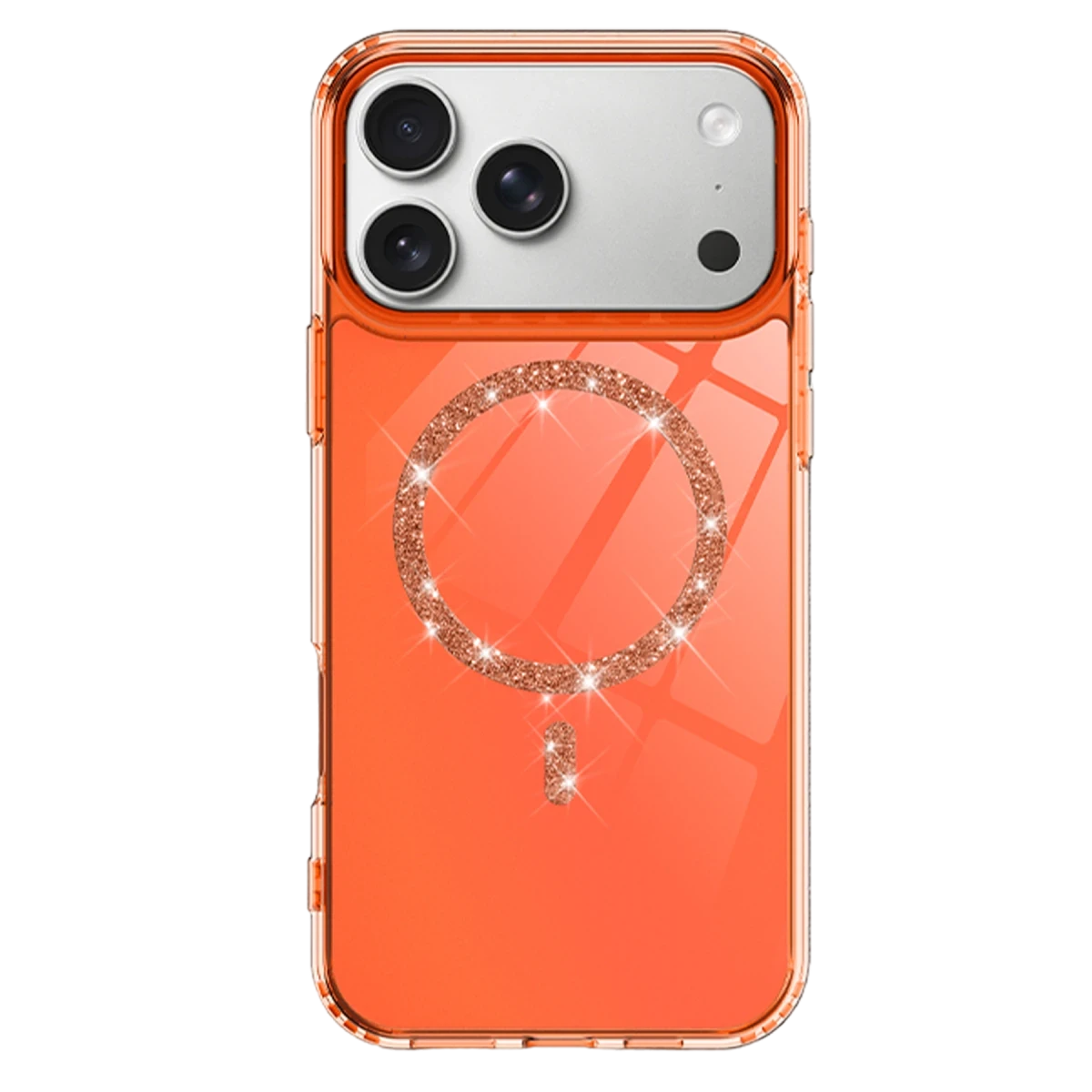 Apple iPhone 17 Pro Live Diamond Magsafe Kapak - Turuncu