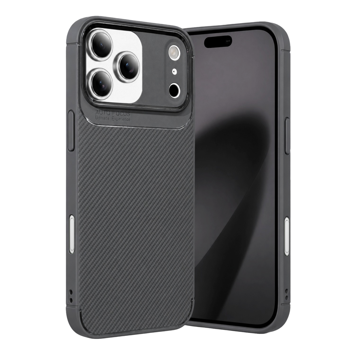 Apple iPhone 17 Pro Max Auto Focus Karbon Kapak - Gri