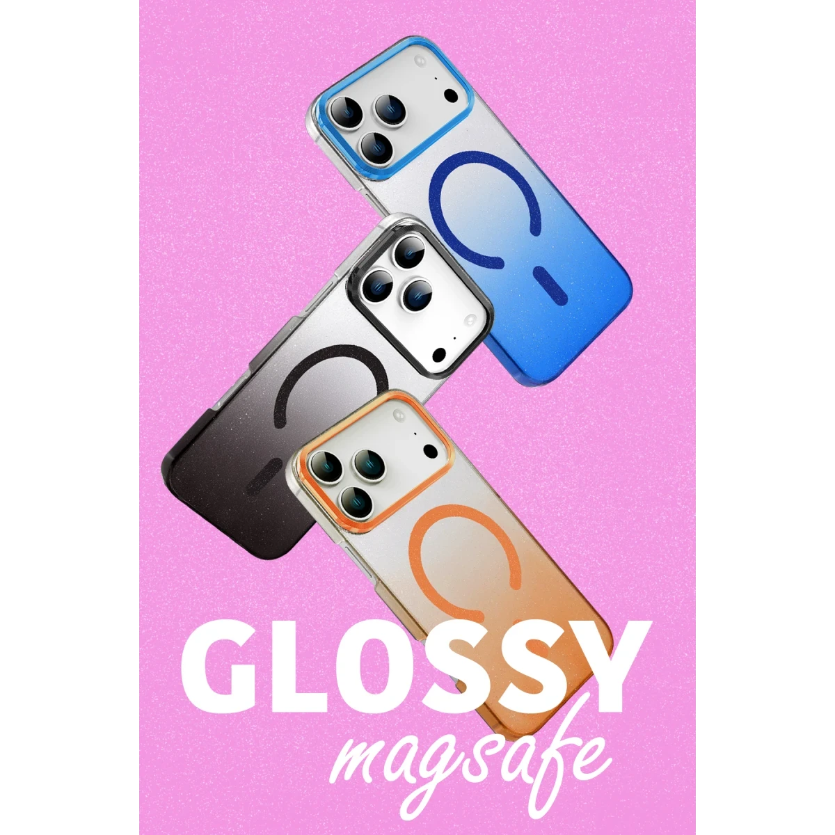 Apple iPhone 17 Pro Max Glossy Magsafe Kapak - Siyah