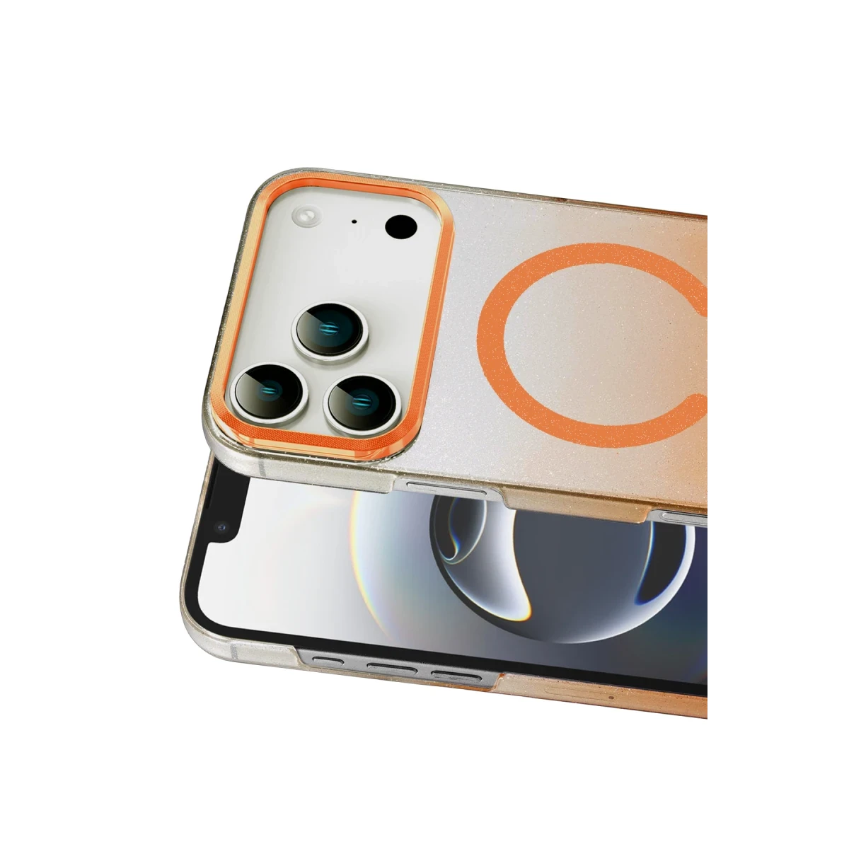 Apple iPhone 17 Pro Max Glossy Magsafe Kapak - Turuncu