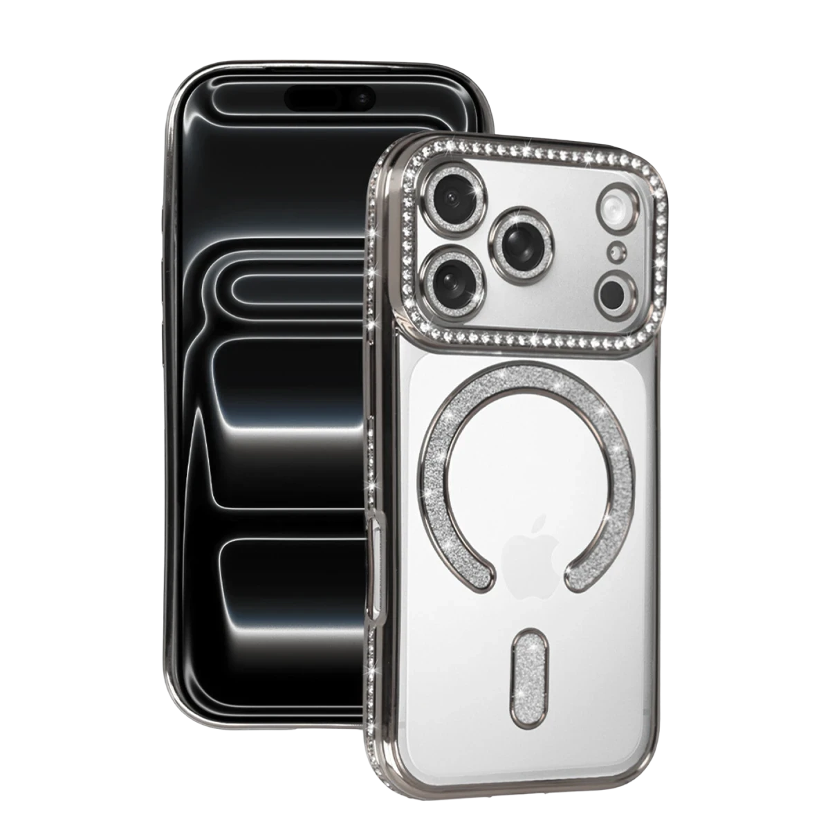 Apple iPhone 17 Pro Max Joke Simli Magneticsafe Kılıf - Gümüş