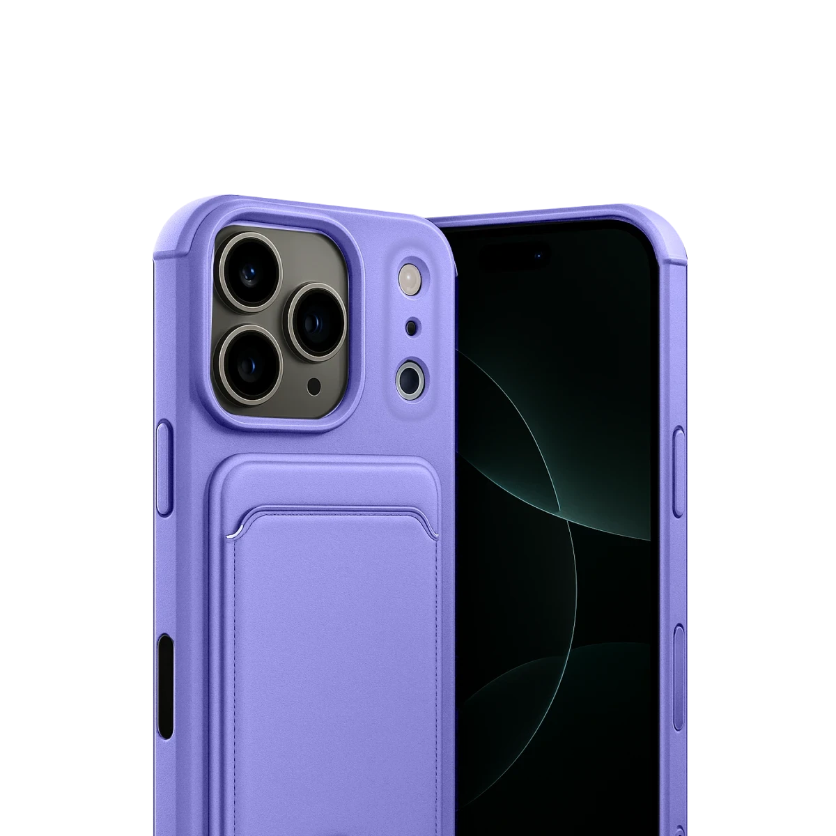 Apple iPhone 17 Pro Max Kelvin Kartvizitli Silikon - Lila