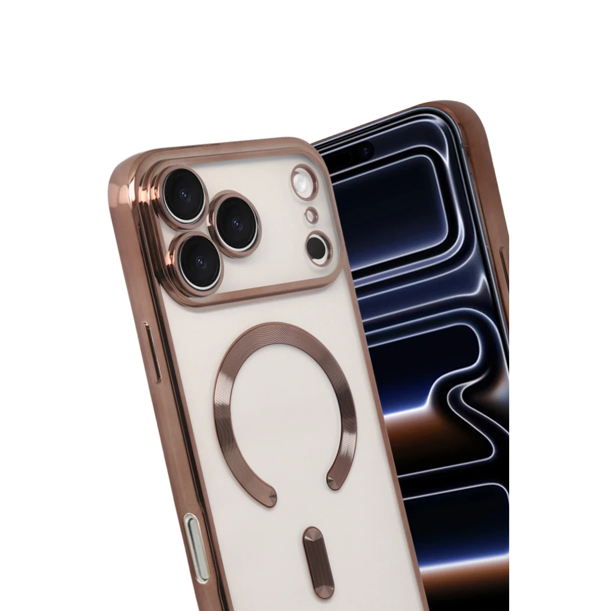 Apple iPhone 17 Pro Max Kross Magneticsafe Kapak - Çöl Titanyum
