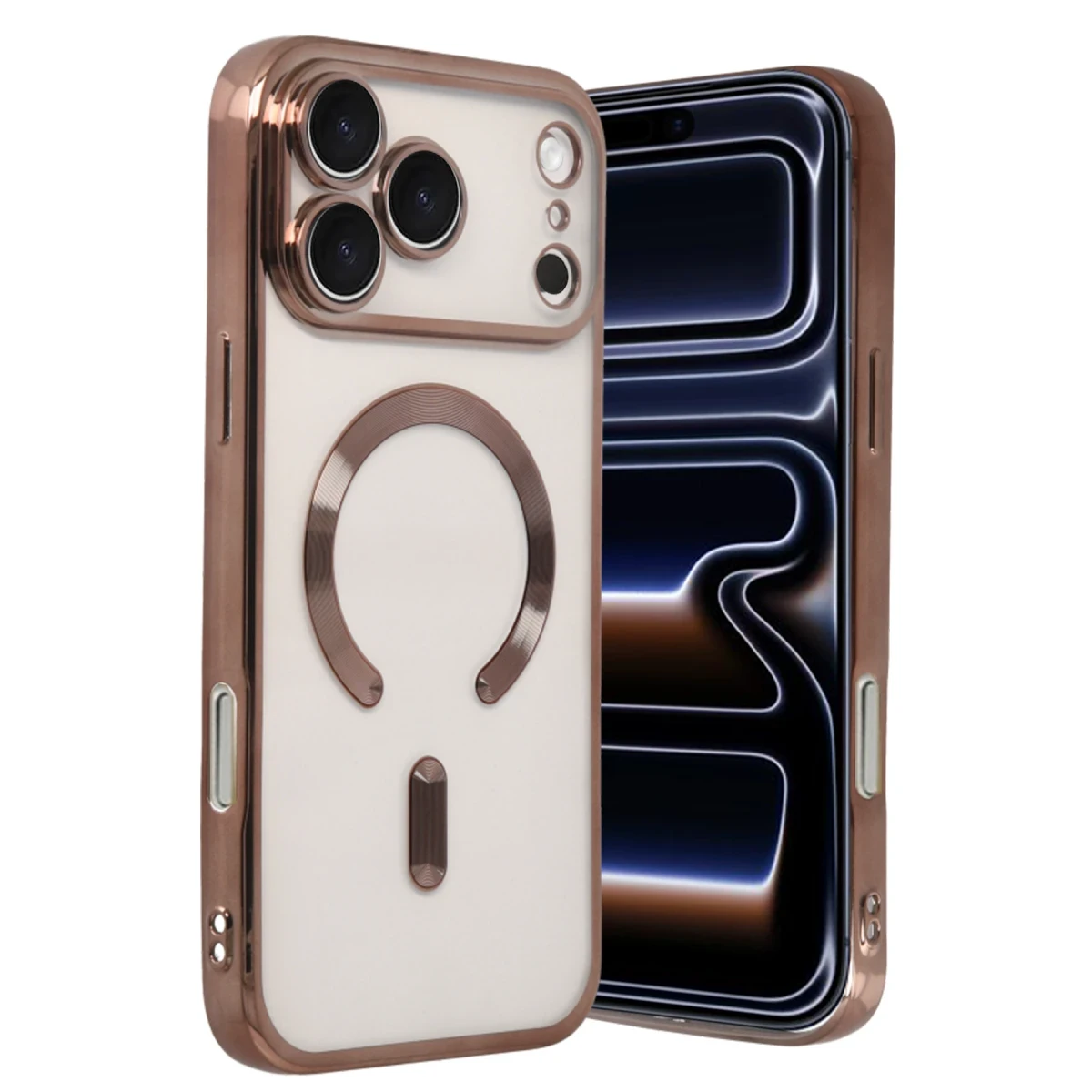 Apple iPhone 17 Pro Max Kross Magneticsafe Kapak - Çöl Titanyum