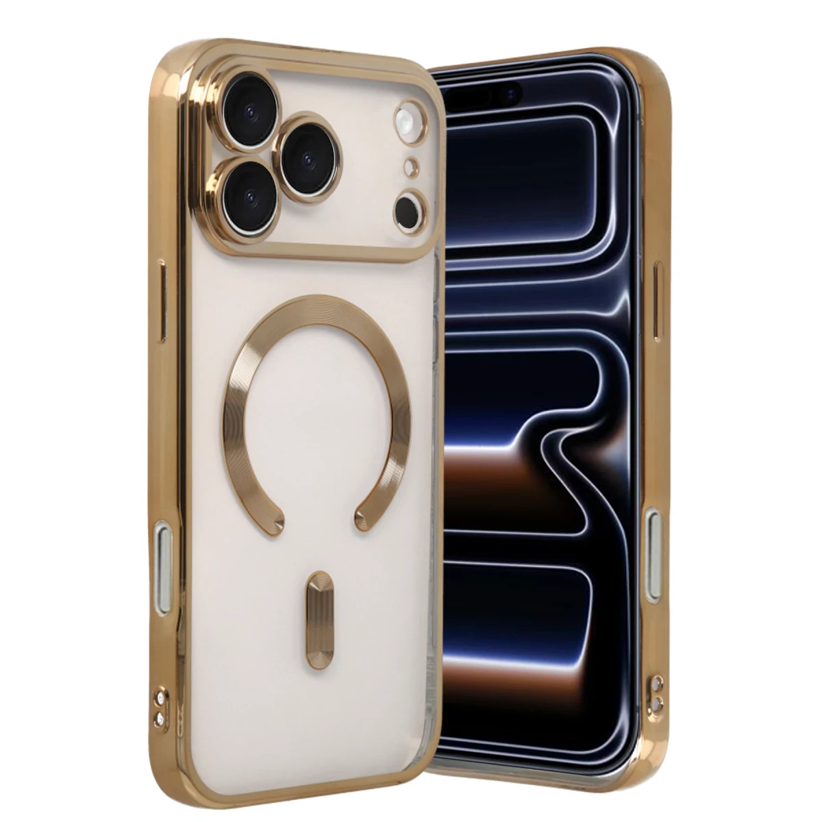 Apple iPhone 17 Pro Max Kross Magneticsafe Kapak - Gold