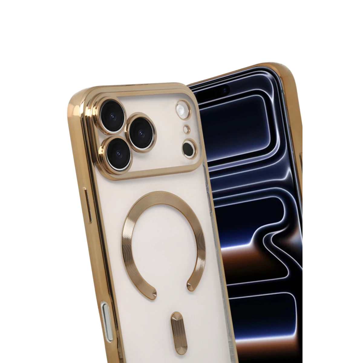 Apple iPhone 17 Pro Max Kross Magneticsafe Kapak - Gold