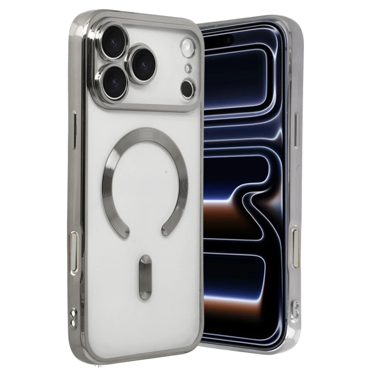 Apple iPhone 17 Pro Max Kross Magneticsafe Kapak - Gümüş