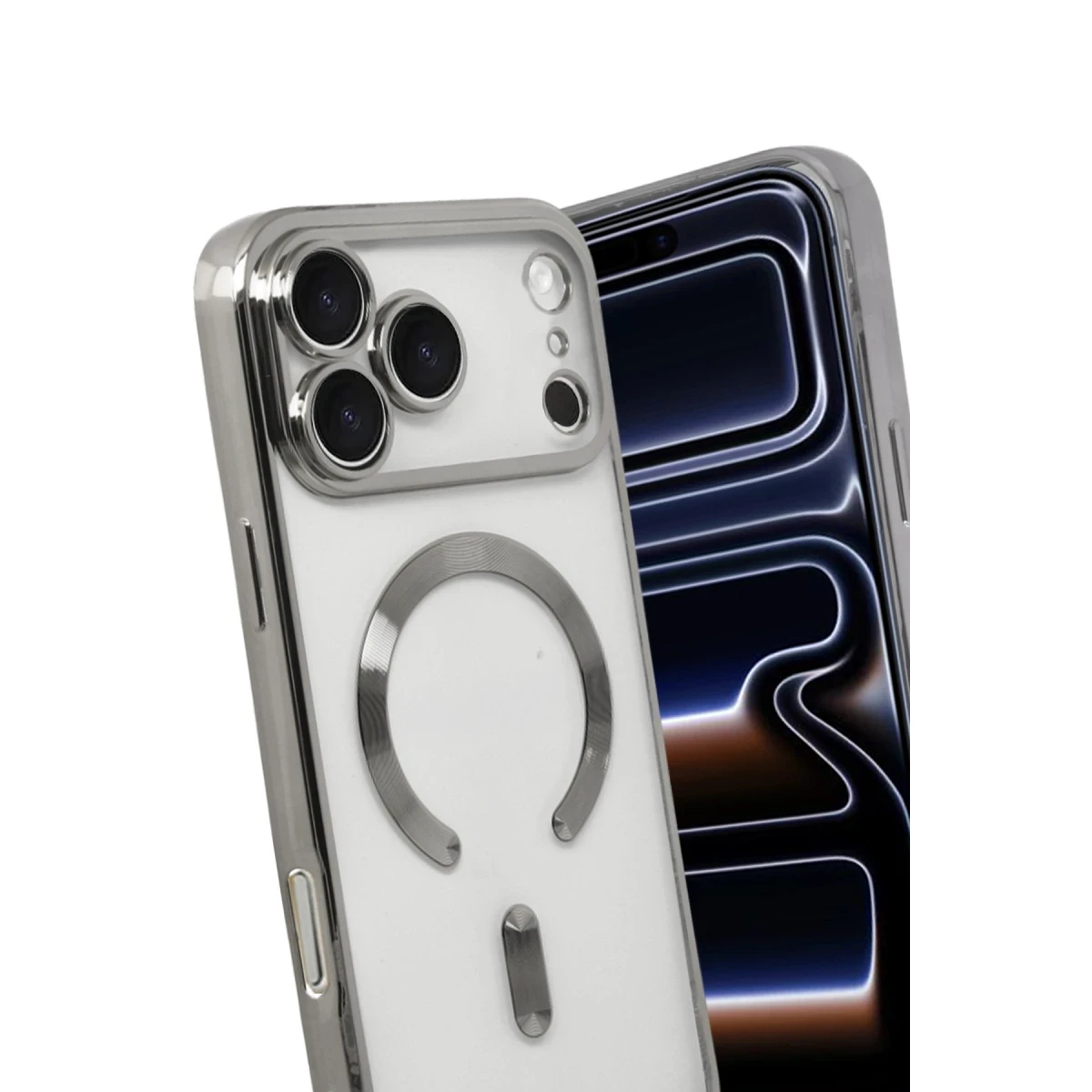 Apple iPhone 17 Pro Max Kross Magneticsafe Kapak - Gümüş