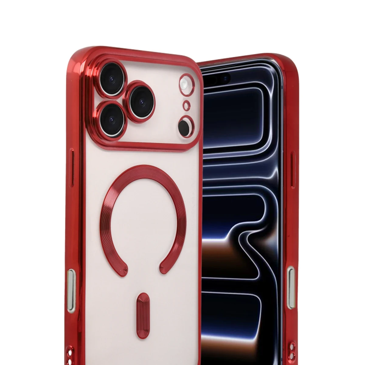Apple iPhone 17 Pro Max Kross Magneticsafe Kapak - Kırmızı