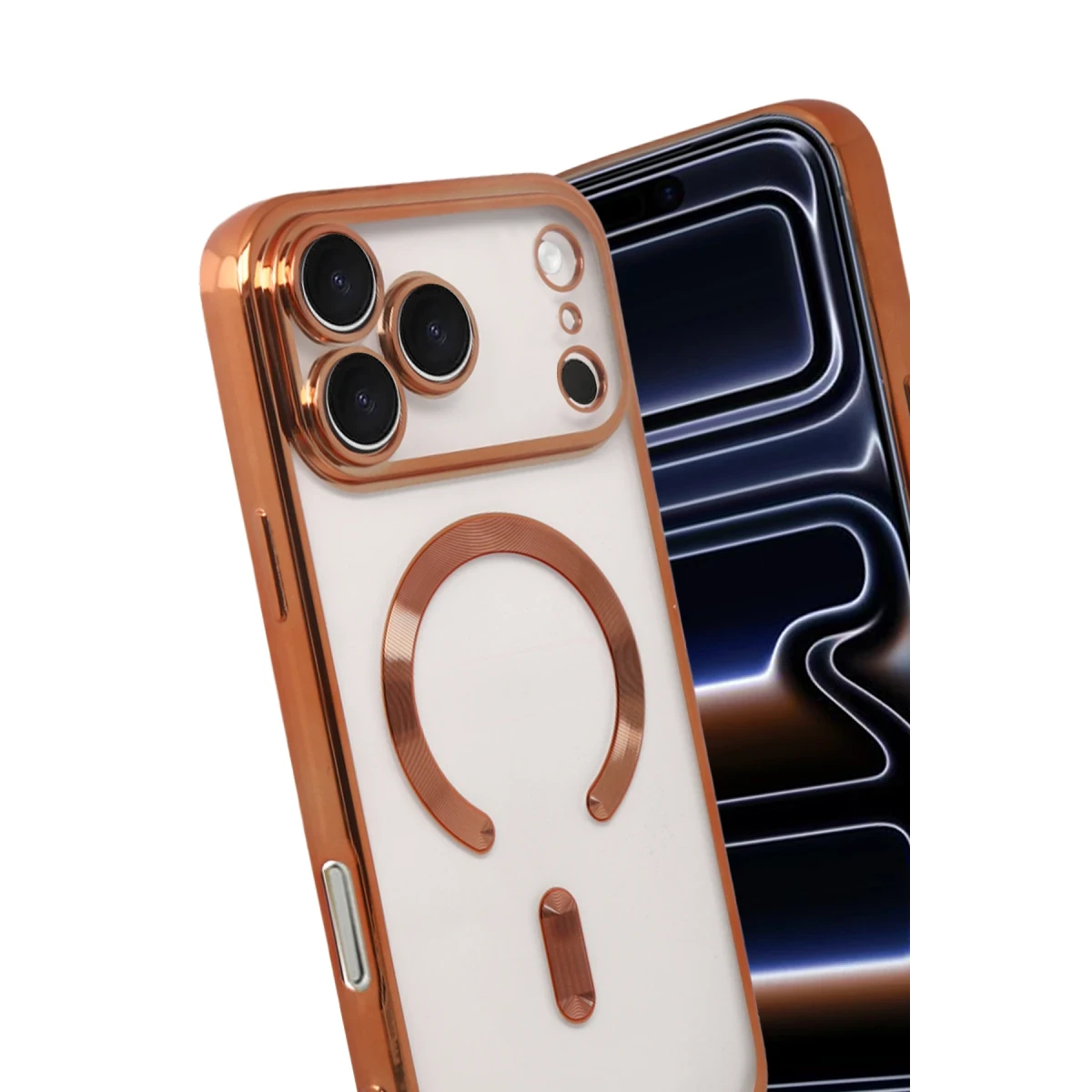 Apple iPhone 17 Pro Max Kross Magneticsafe Kapak - Turuncu