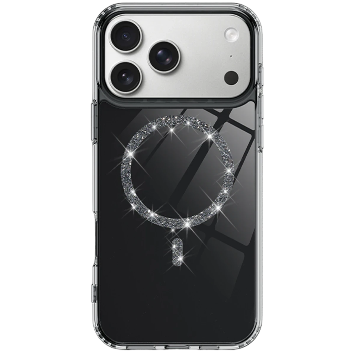 Apple iPhone 17 Pro Max Live Diamond Magsafe Kapak - Siyah