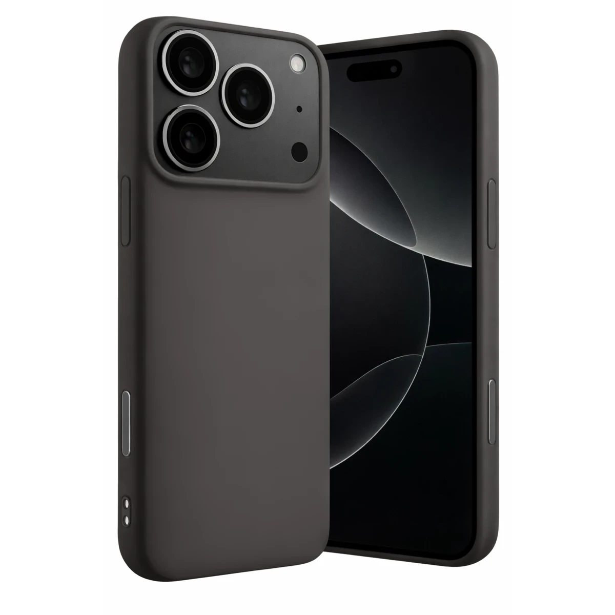 Apple iPhone 17 Pro Max Nano içi Kadife Silikon - Gri