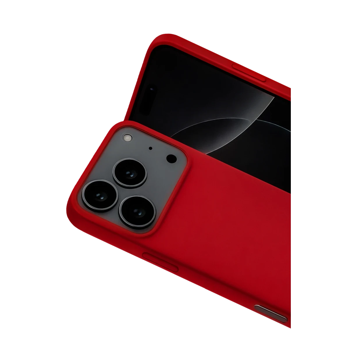 Apple iPhone 17 Pro Max Nano içi Kadife Silikon - Kırmızı