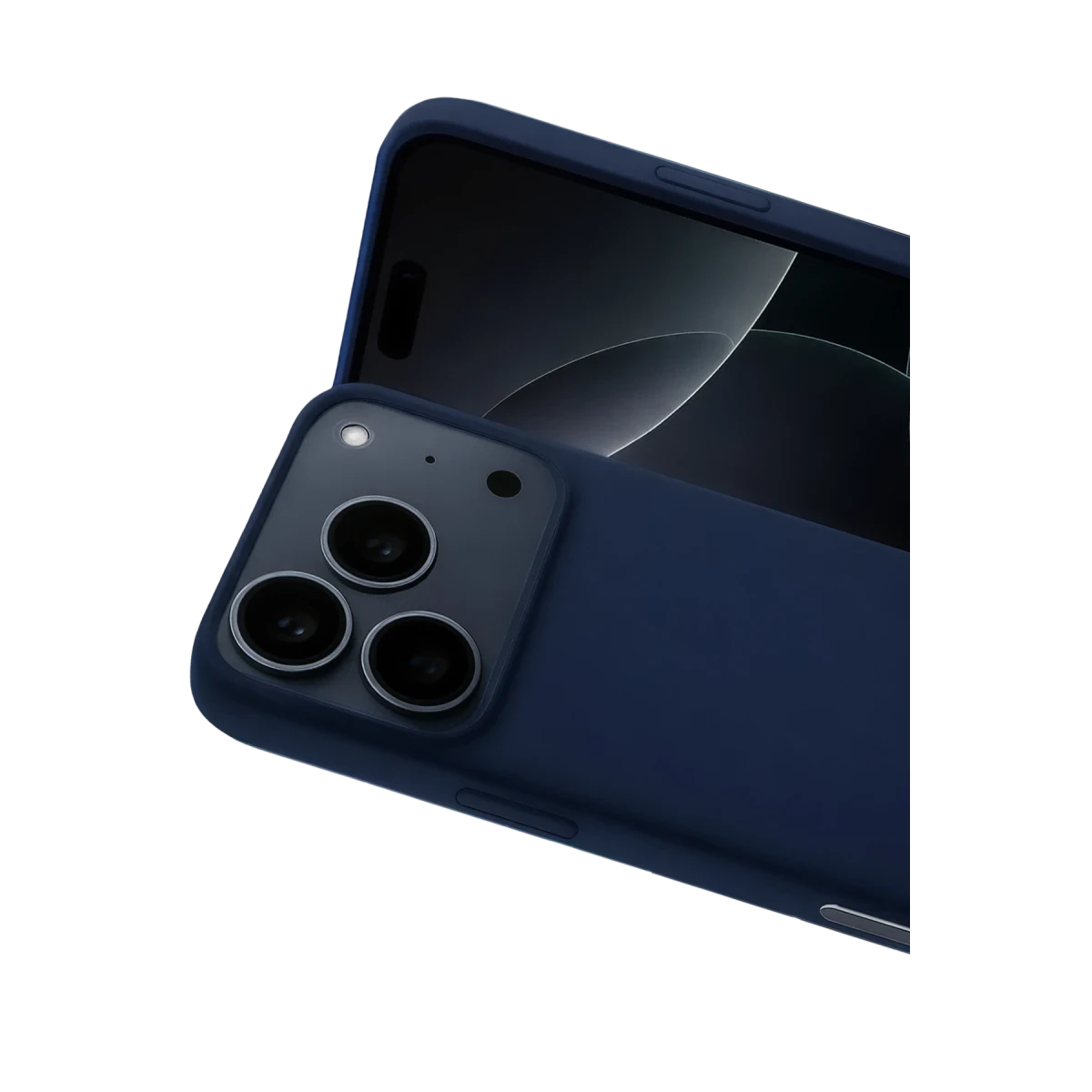 Apple iPhone 17 Pro Max Nano içi Kadife Silikon - Lacivert