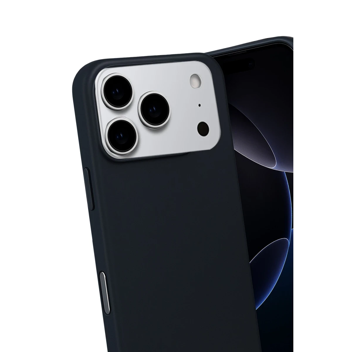 Apple iPhone 17 Pro Max Nano içi Kadife Silikon - Siyah