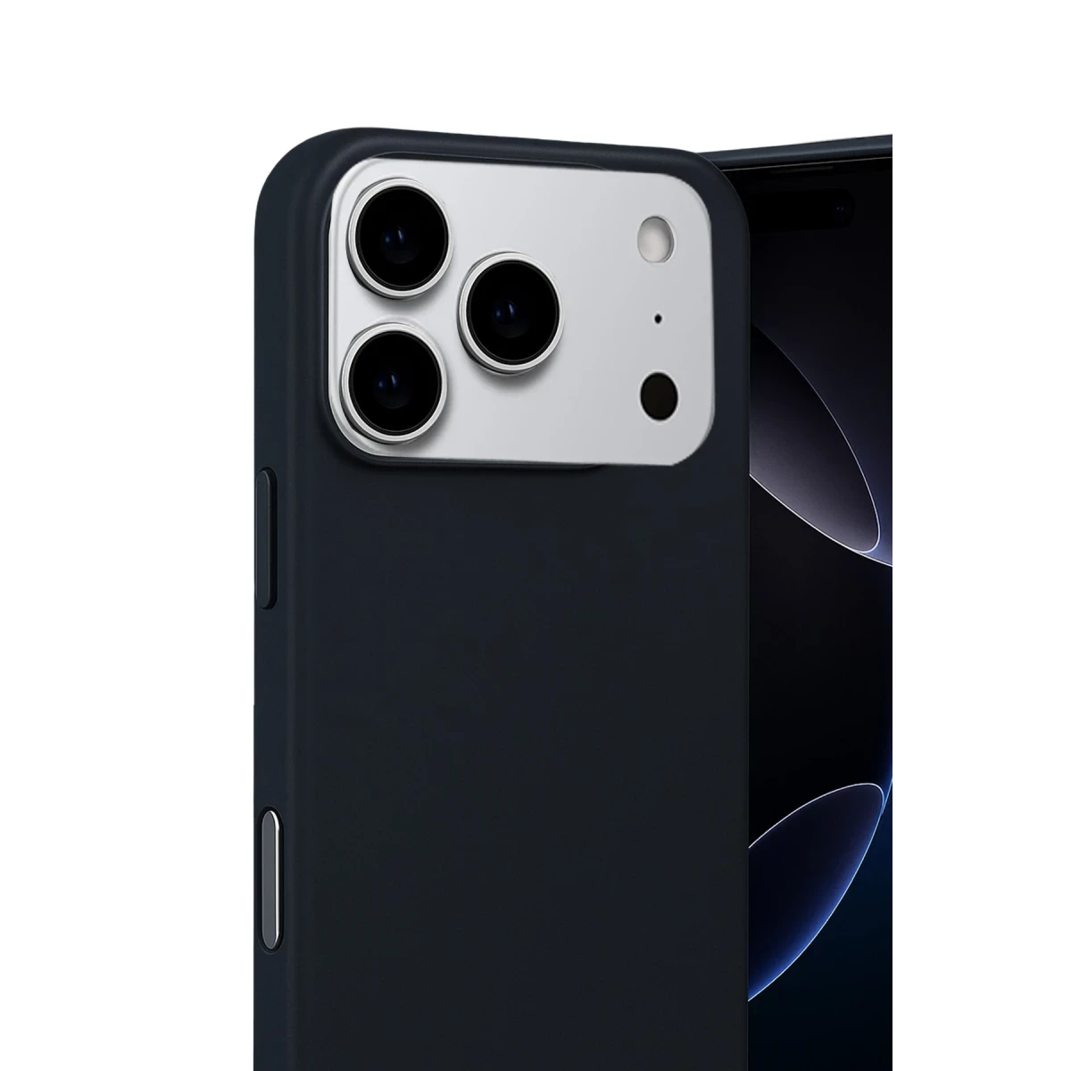 Apple iPhone 17 Pro Max Nano içi Kadife Silikon - Siyah
