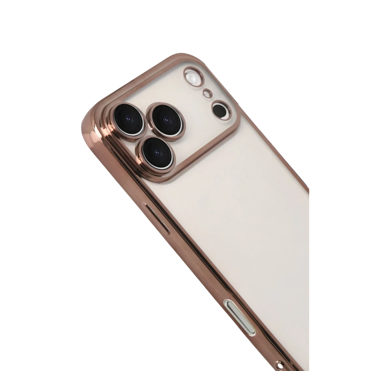 Apple iPhone 17 Pro Max Razer Lensli Silikon - Çöl Titanyum