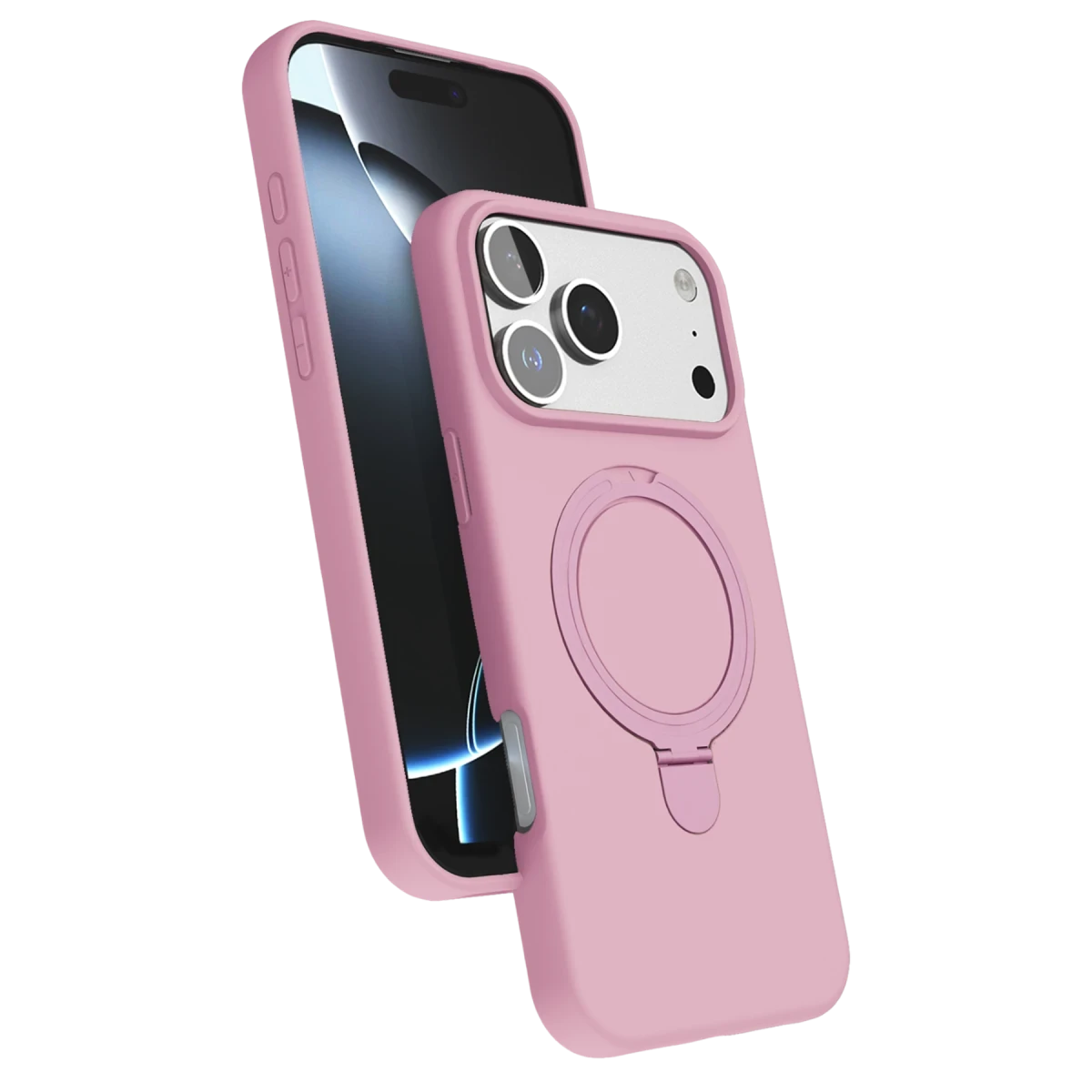Apple iPhone 17 Pro Max Regal Magsafe Standlı Kapak - Açık Pembe