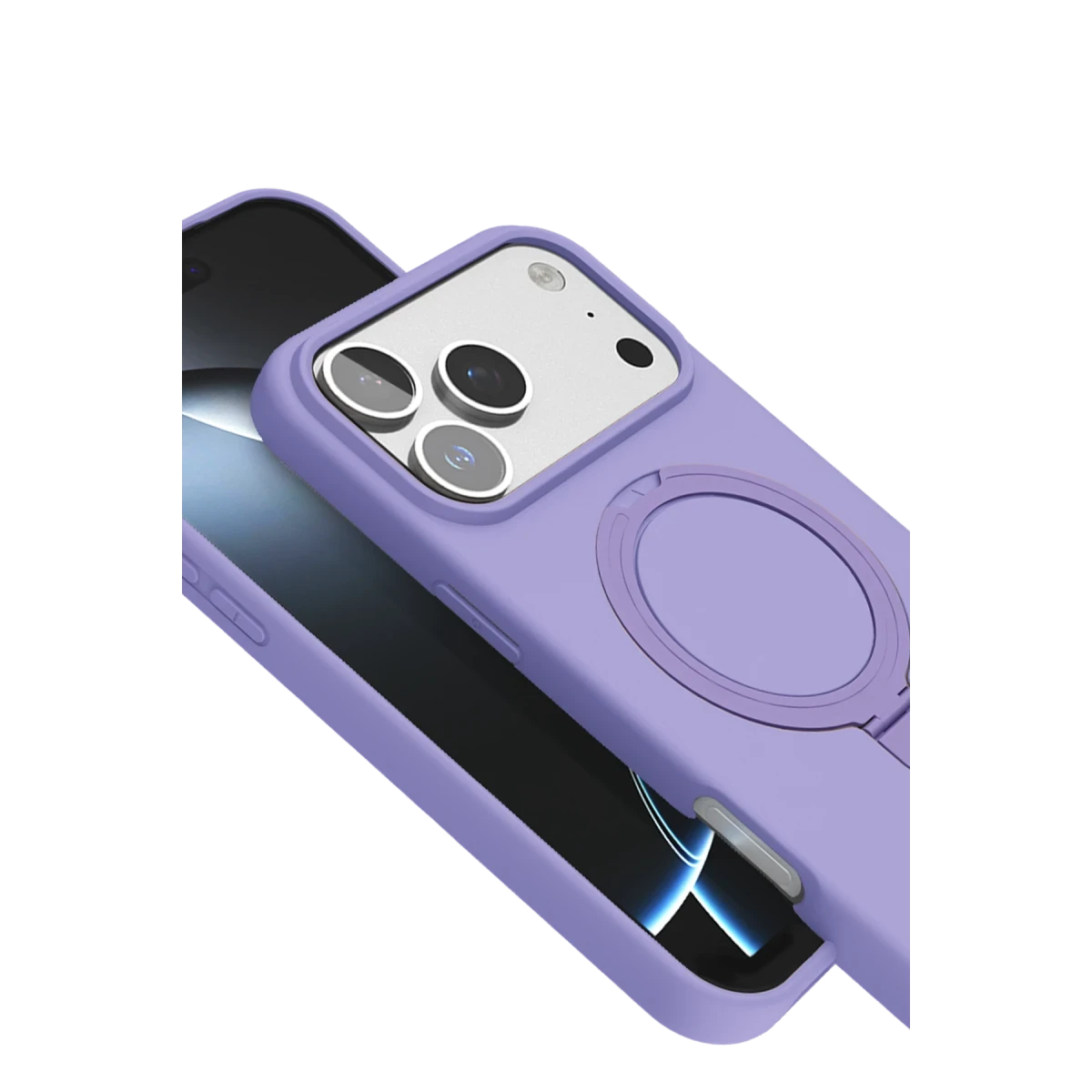 Apple iPhone 17 Pro Max Regal Magsafe Standlı Kapak - Lila