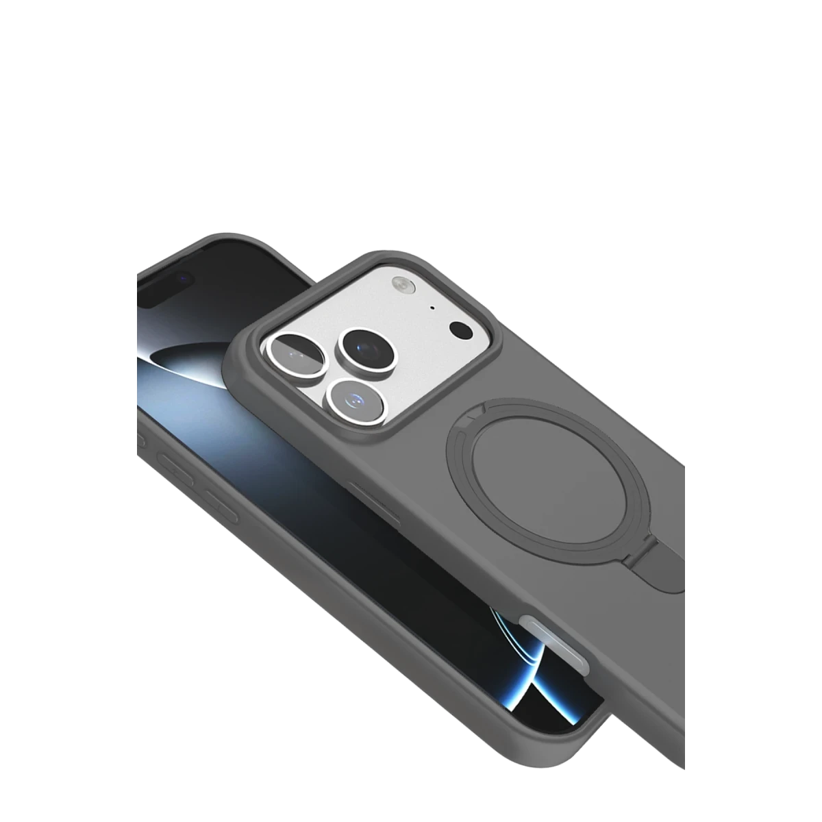 Apple iPhone 17 Pro Max Regal Magsafe Standlı Kapak - Titan Gri
