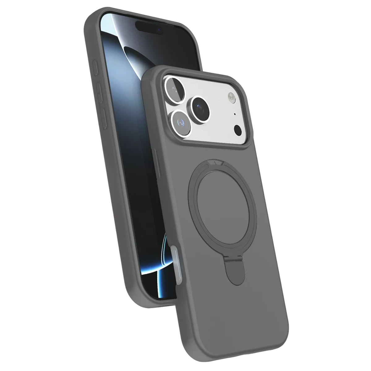 Apple iPhone 17 Pro Max Regal Magsafe Standlı Kapak - Titan Gri