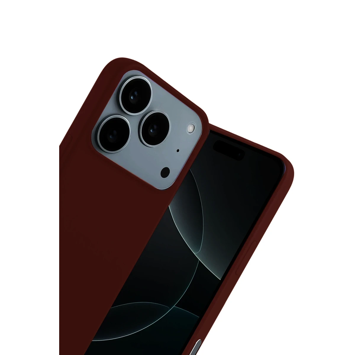 Apple iPhone 17 Pro Nano içi Kadife Silikon - Bordo