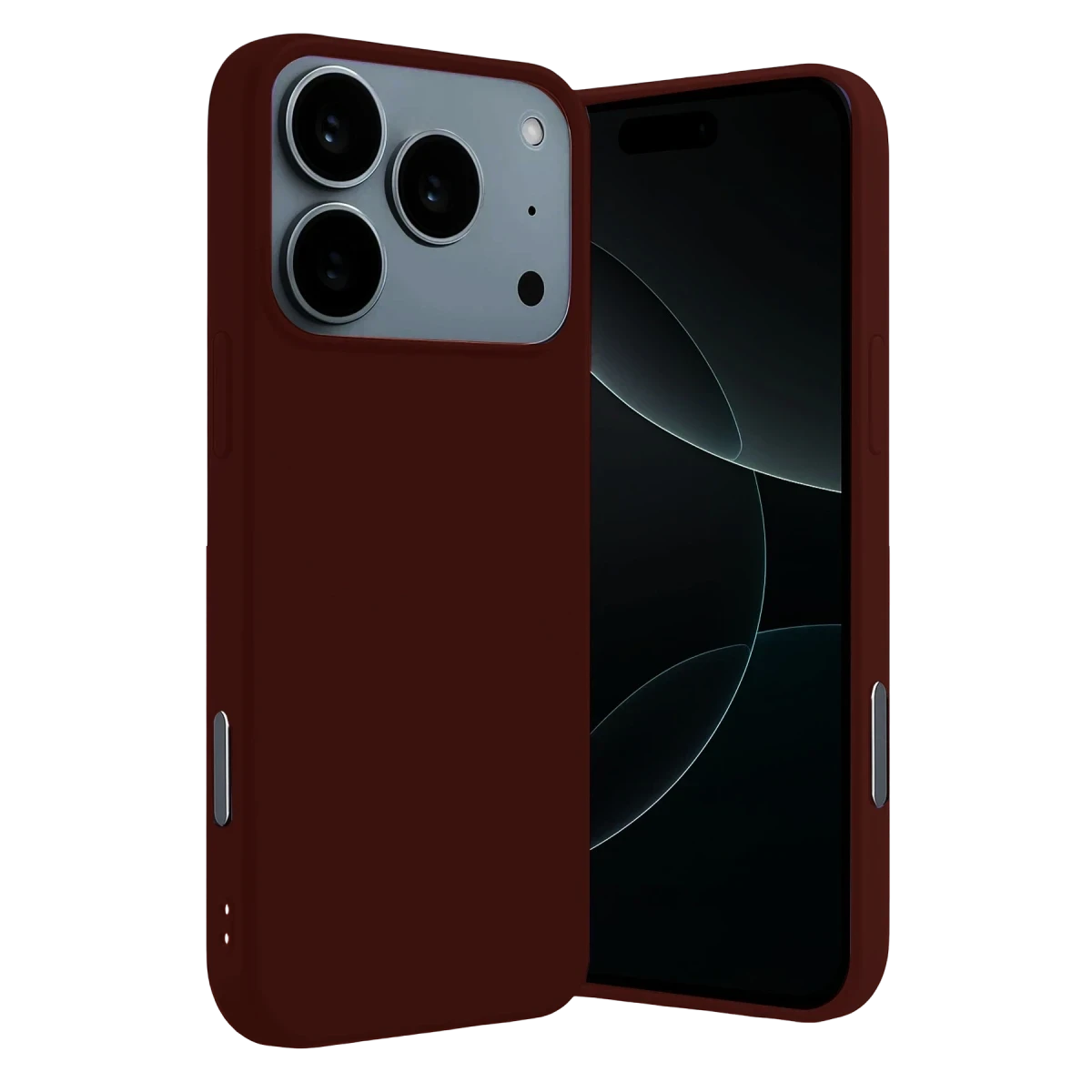 Apple iPhone 17 Pro Nano içi Kadife Silikon - Bordo