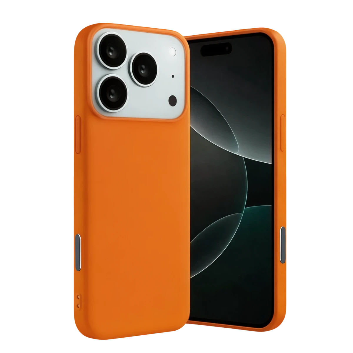 Apple iPhone 17 Pro Nano içi Kadife Silikon - Turuncu