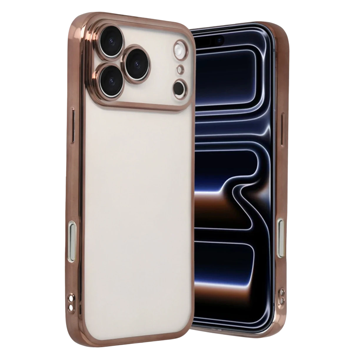 Apple iPhone 17 Pro Razer Lensli Silikon - Çöl Titanyum