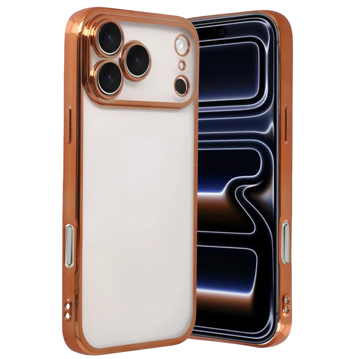 Apple iPhone 17 Pro Razer Lensli Silikon - Turuncu