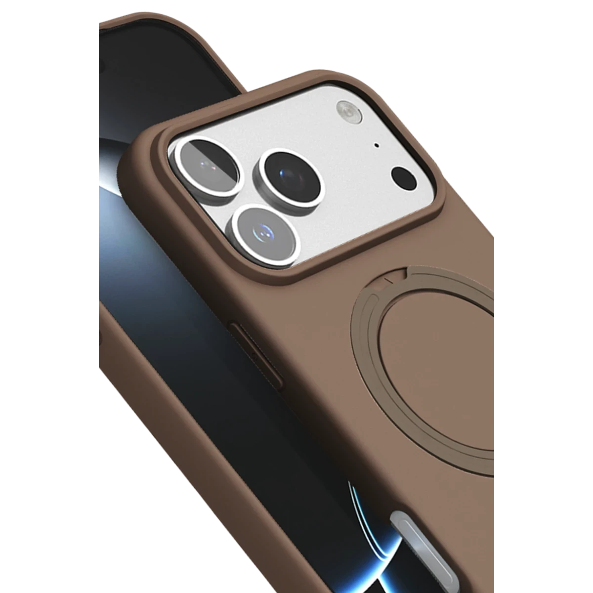 Apple iPhone 17 Pro Regal Magsafe Standlı Kapak - Çöl Titanyum