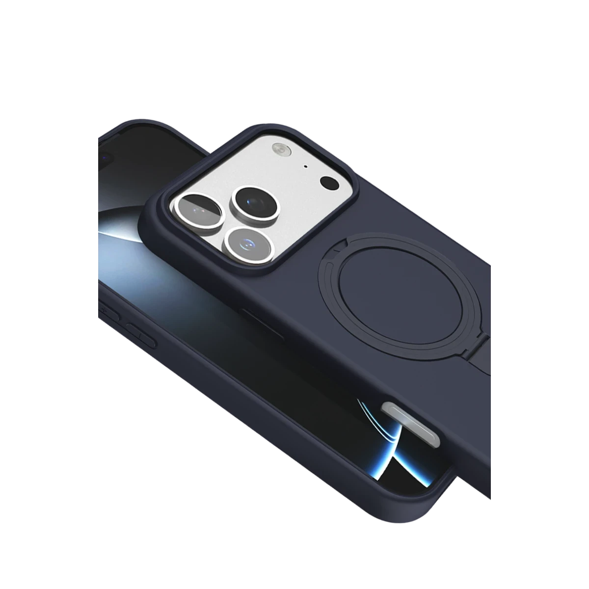 Apple iPhone 17 Pro Regal Magsafe Standlı Kapak - Lacivert