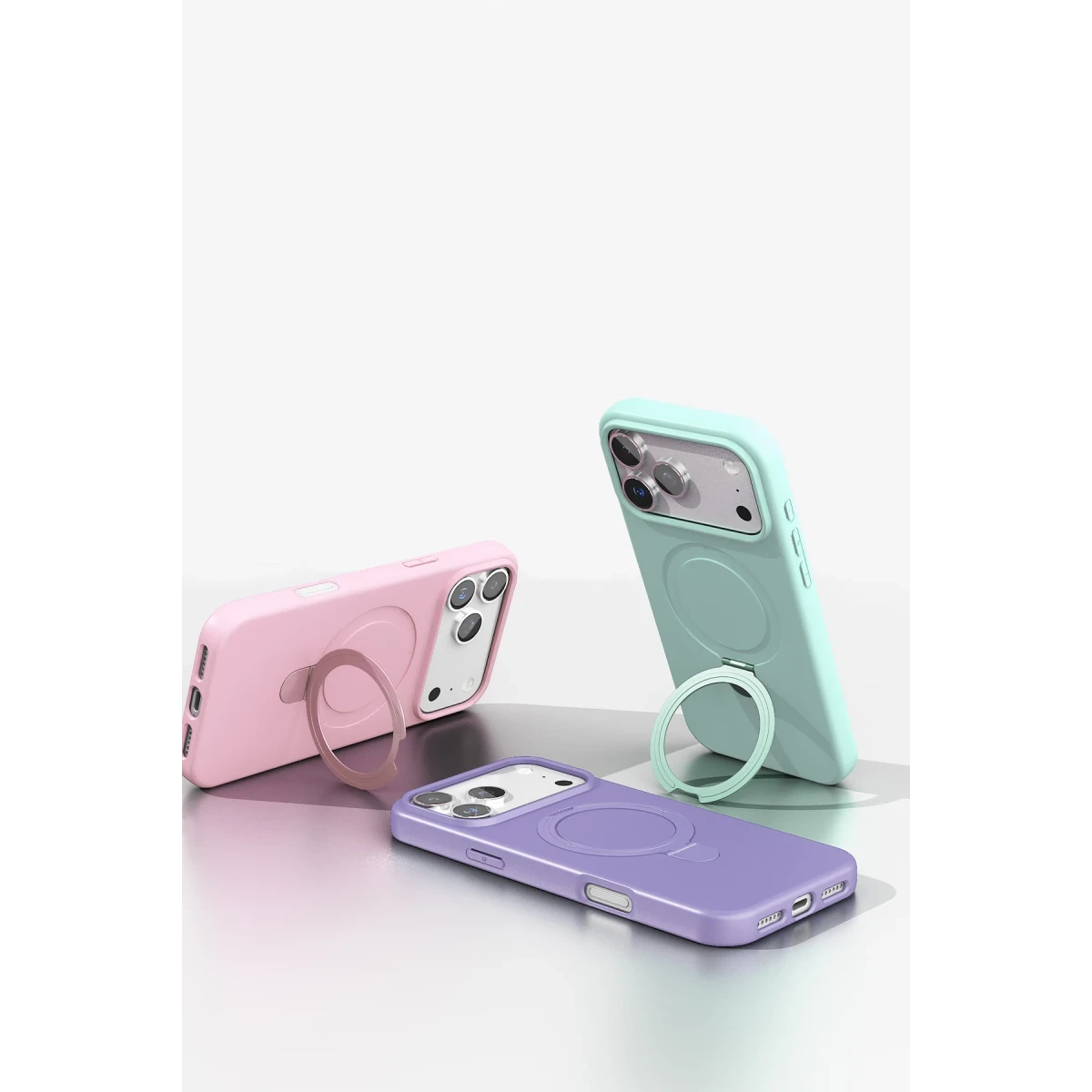 Apple iPhone 17 Pro Regal Magsafe Standlı Kapak - Lila