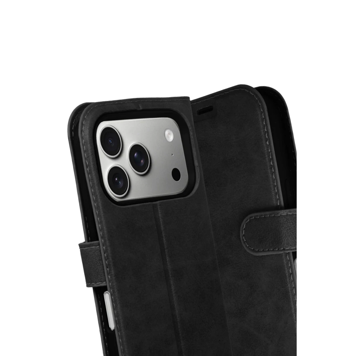 Apple iPhone 17 Pro Trend S Plus Kapaklı Kılıf - Siyah